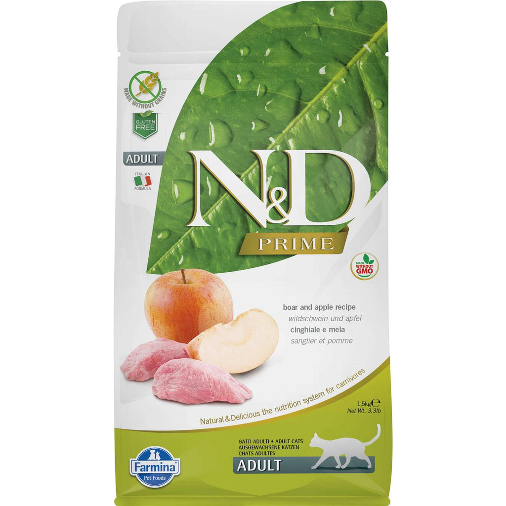 Farmina N&amp;D Prime Adult Boar &amp; Apple Grain Free Dry Cat Food - Pet Supplies online store