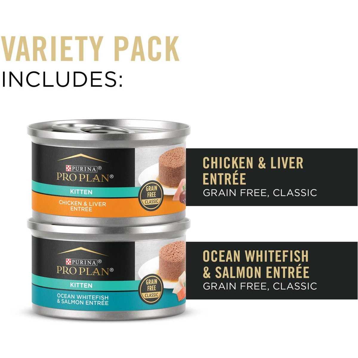 Wet Kitten Food Variety Pack Grain-Free Chicken Salmon a7