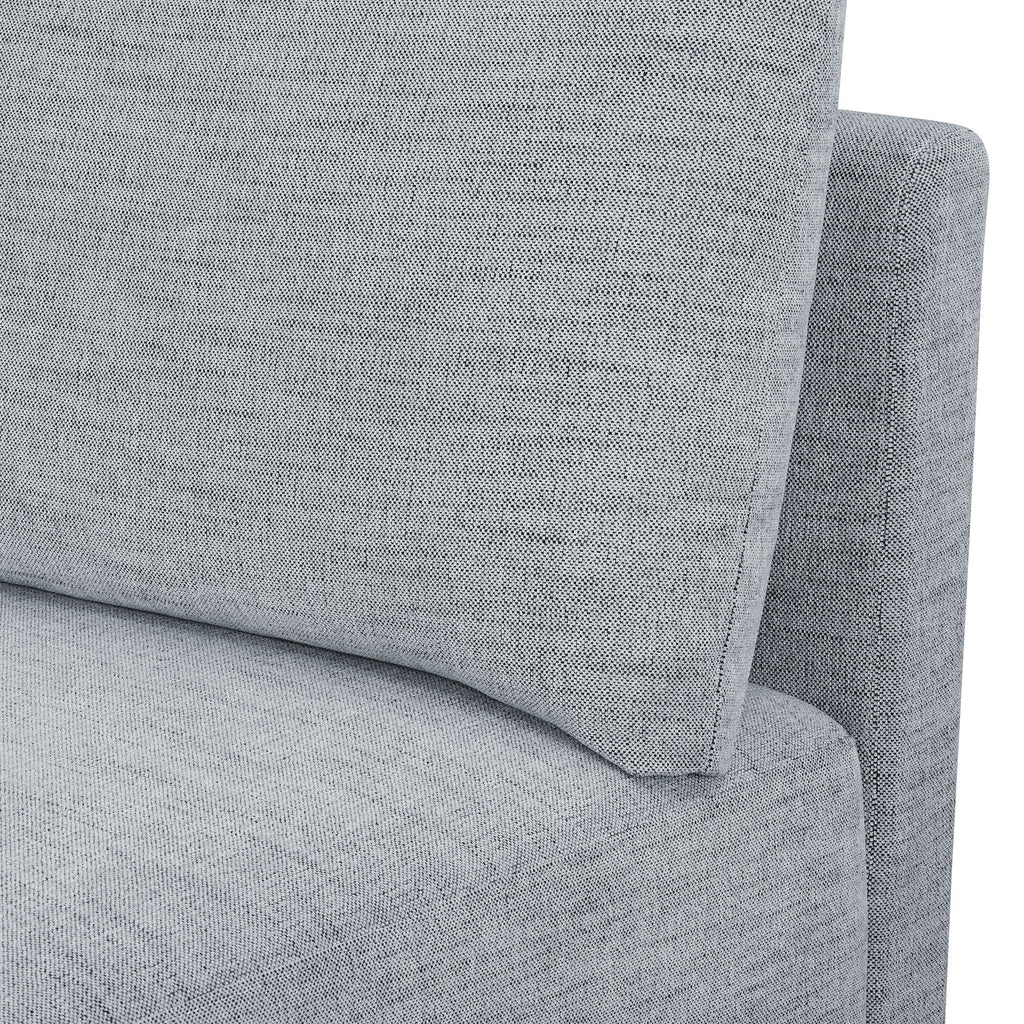 Modular Sectional Sofa with Ottoman Gray Fabric k7