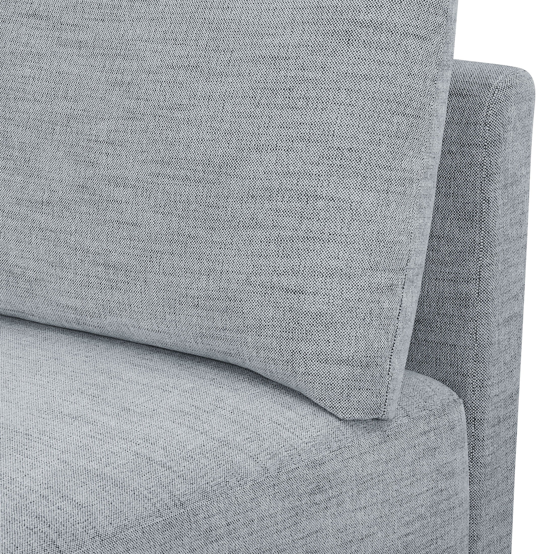 Modular Sectional Sofa with Ottoman Gray Fabric k7