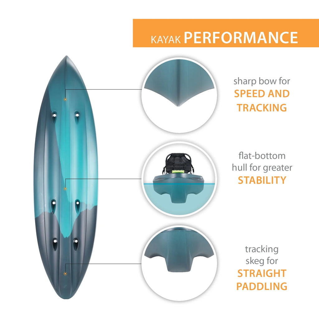 Tahoma Pro 10 ft Sit-on-Top Kayak Blue k7