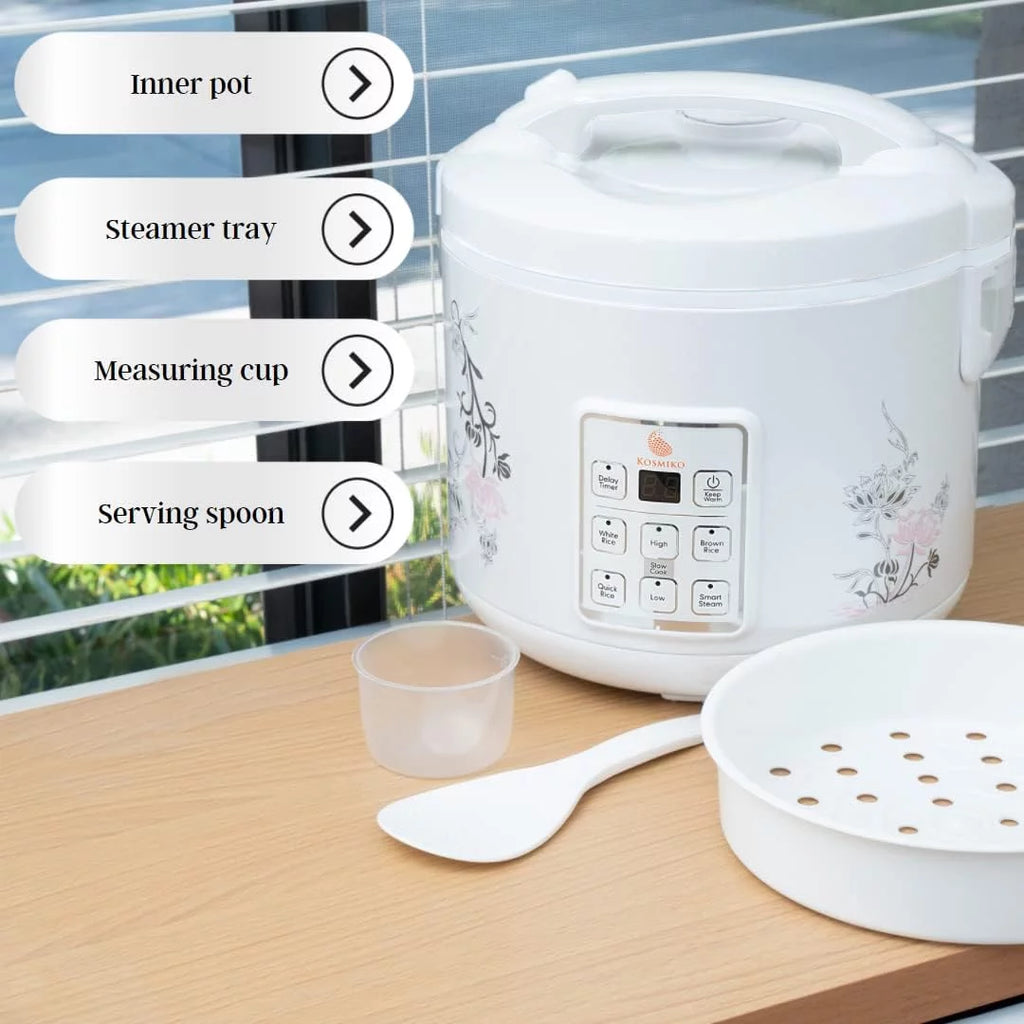 Rice Cooker Vegetable Steamer 20 Cup Digital Programmable a7