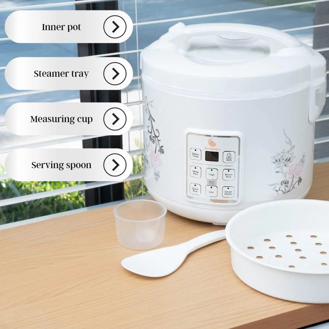 Rice Cooker Vegetable Steamer 20 Cup Digital Programmable a7