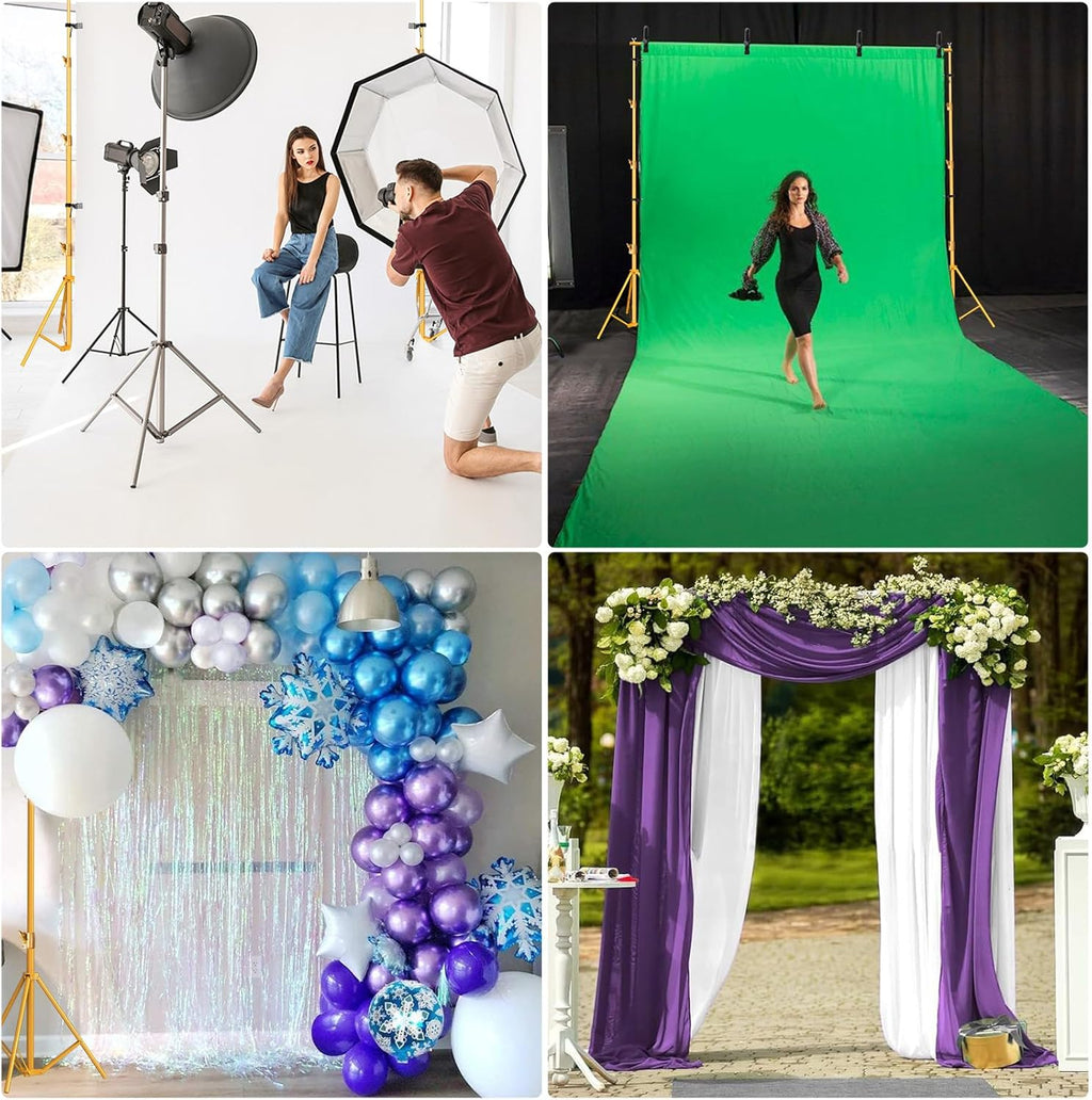 Photography Backdrop Stand Gold Adjustable with Carry Bag k7