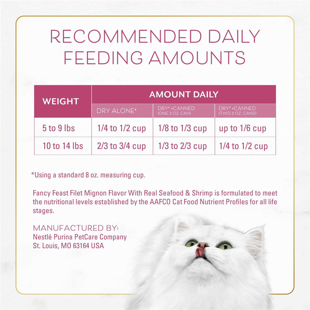 Dry Cat Food Filet Mignon Flavor with Seafood Shrimp k7m