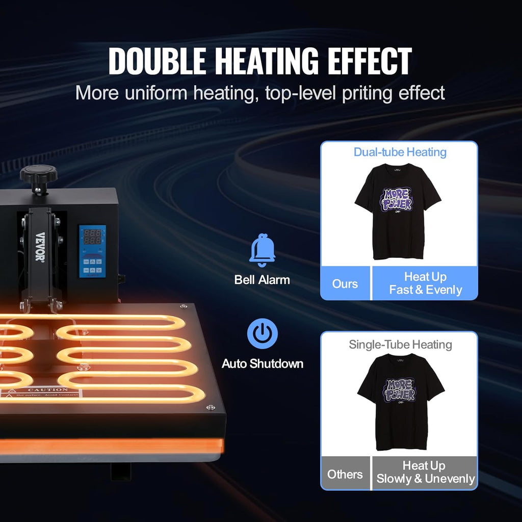 Heat Press Machine 16x20in Clamshell Sublimation Transfer Printer Teflon Coated a7