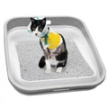 Maohegou Senior Cat Litter Box Three Legged Arthritic Open Low Entry for Sick Frail Handicap Disabled Cats - Pet Supplies online store