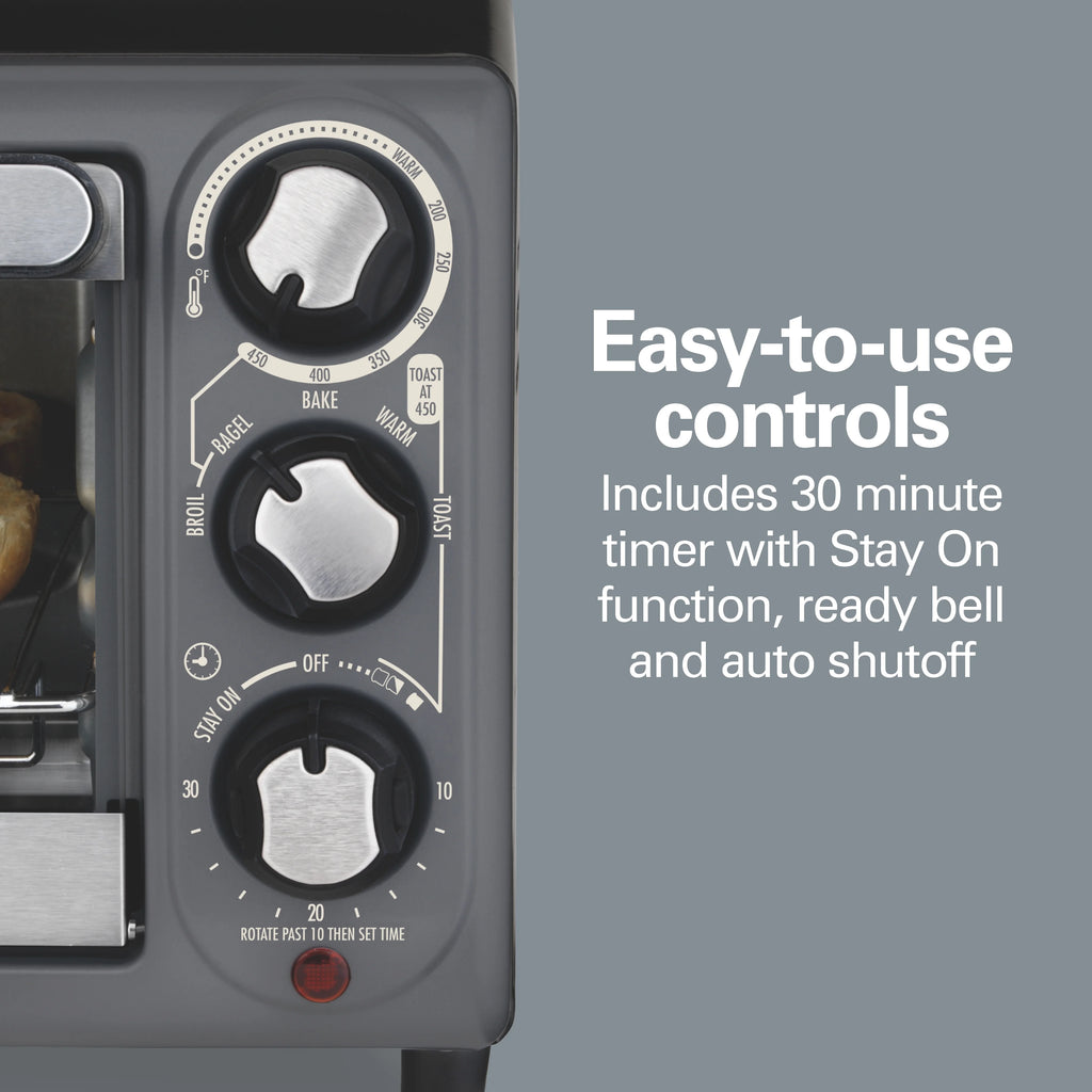Toaster Oven Black Gray Accents a7k