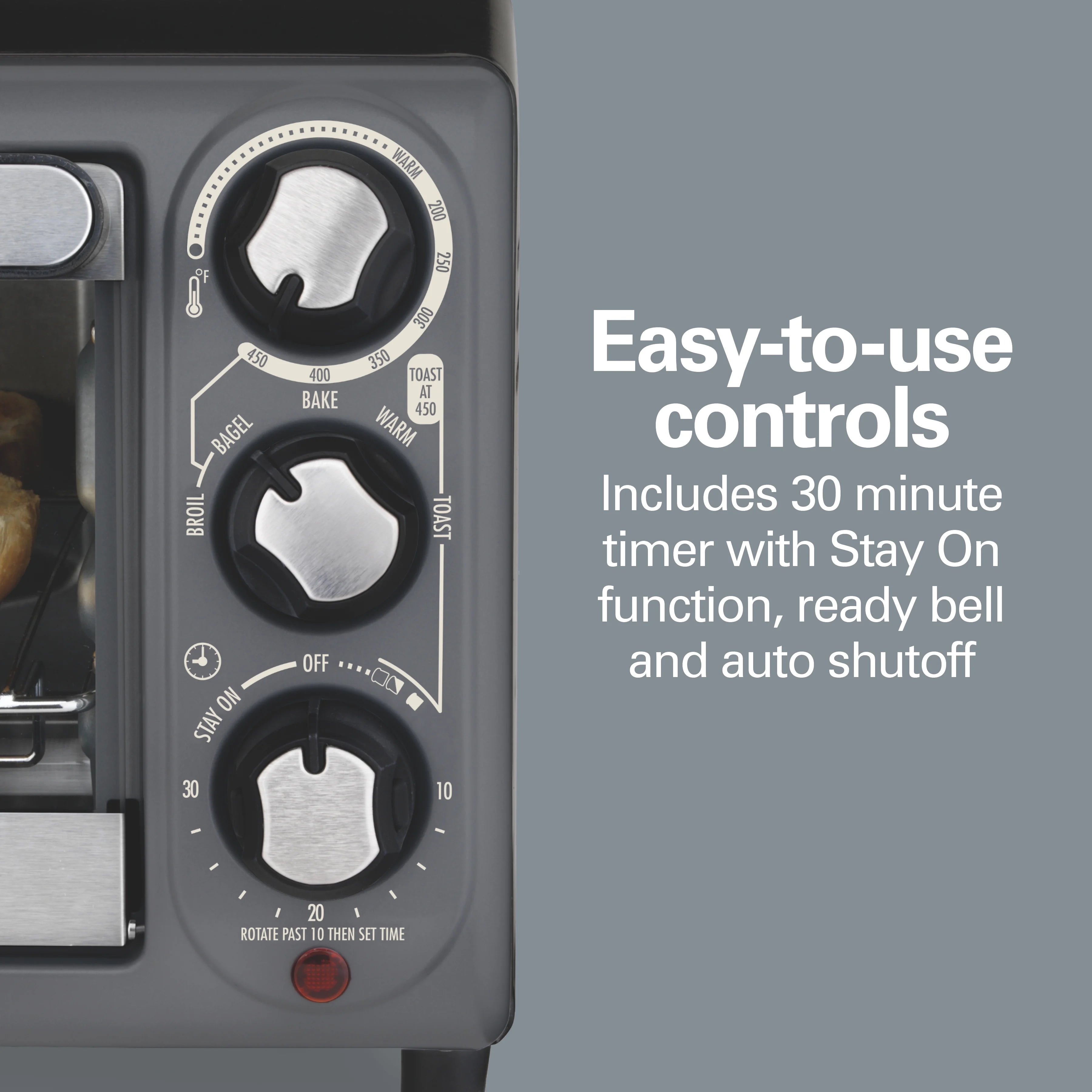 Toaster Oven Black Gray Accents a7k
