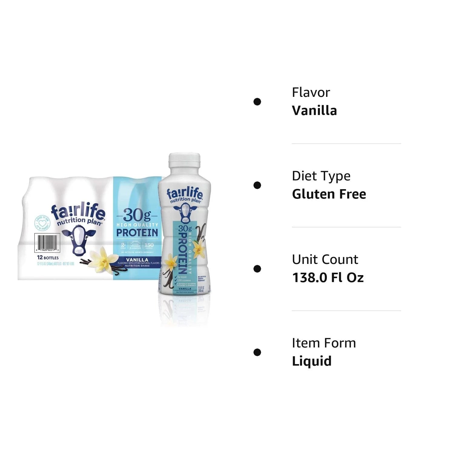 Vanilla Protein Shake 11.5oz 12pk k7