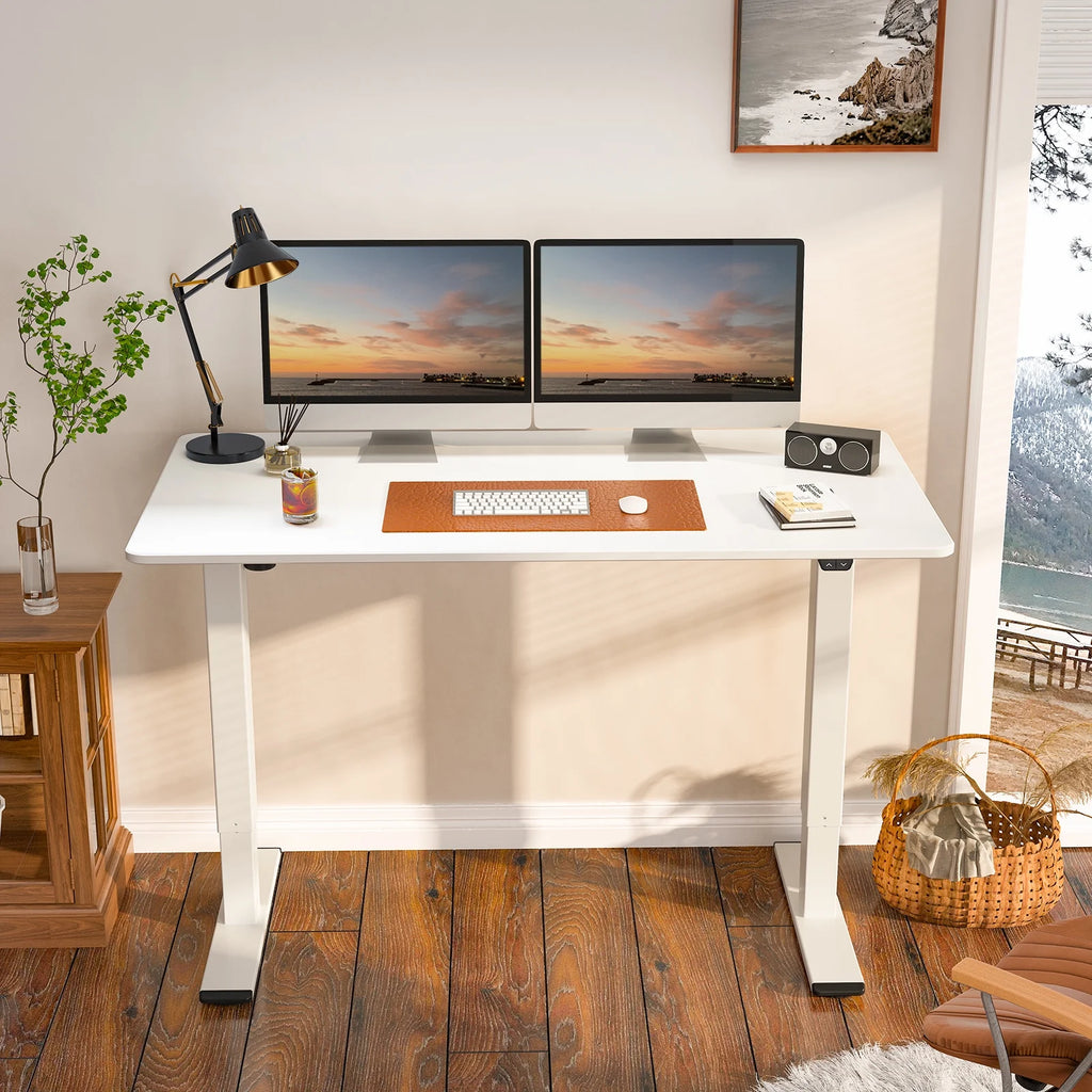 Adjustable Electric Standing Desk White 60cm x 71cm a7