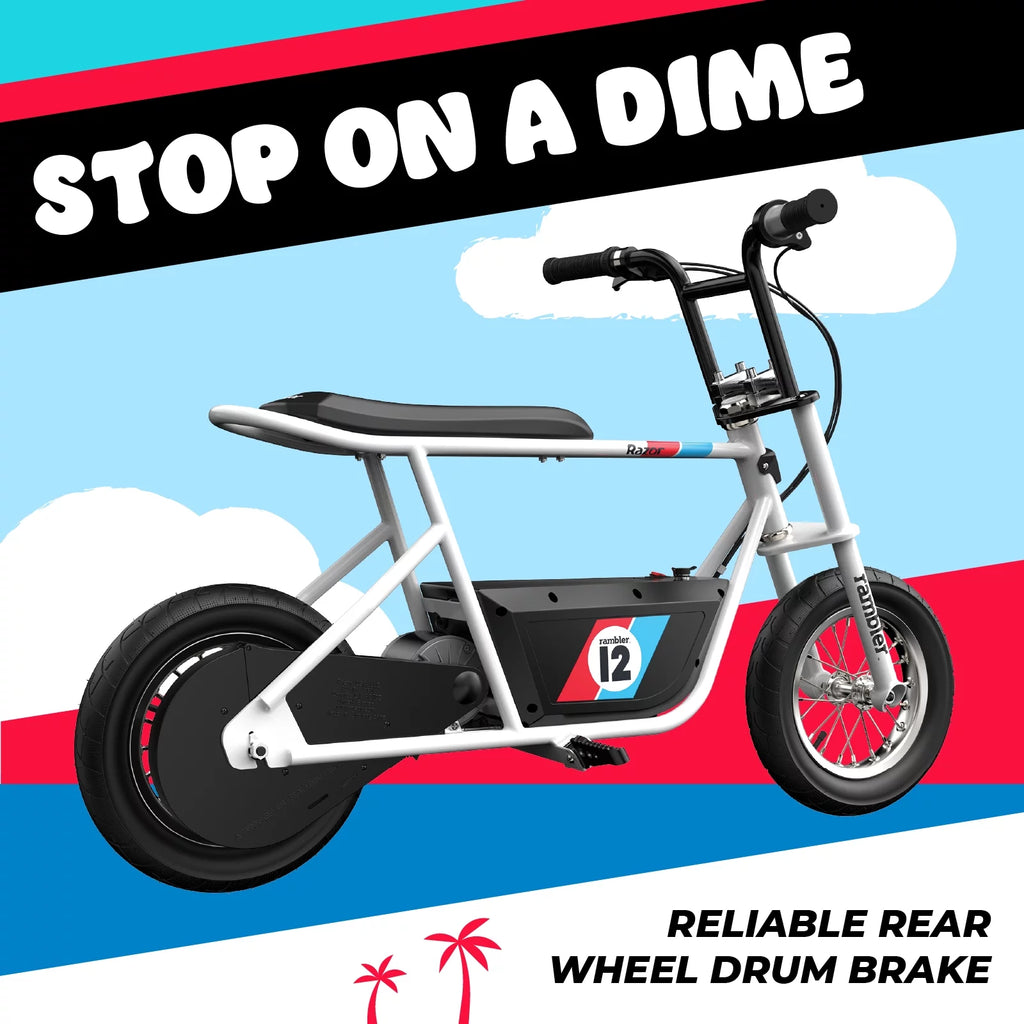 Electric Scooter 12 Air-Filled Tires White k7