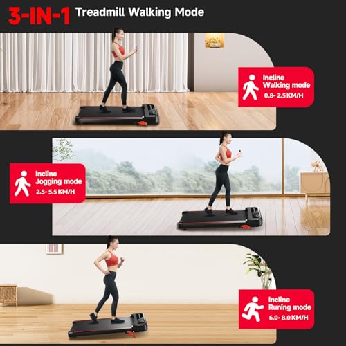 Walking Pad Treadmill with Incline Under Desk Portable 3k