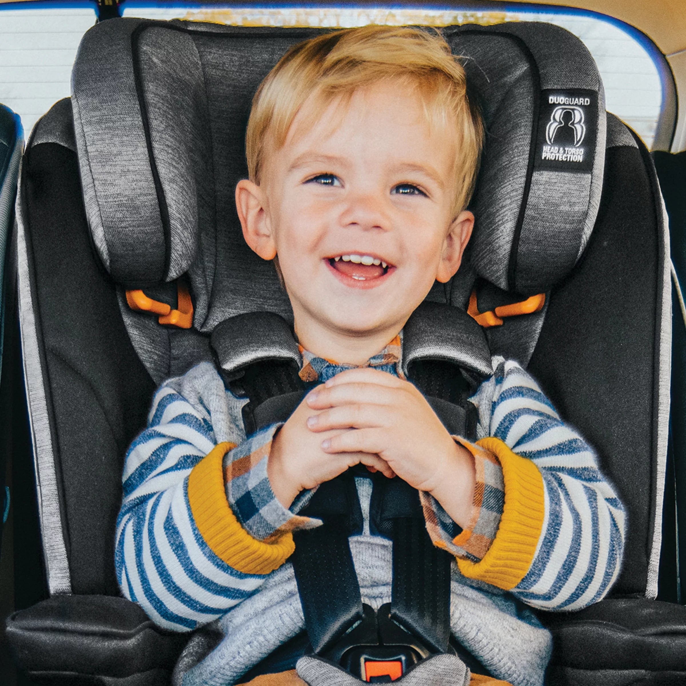 Car Seat Harness Booster Black a7