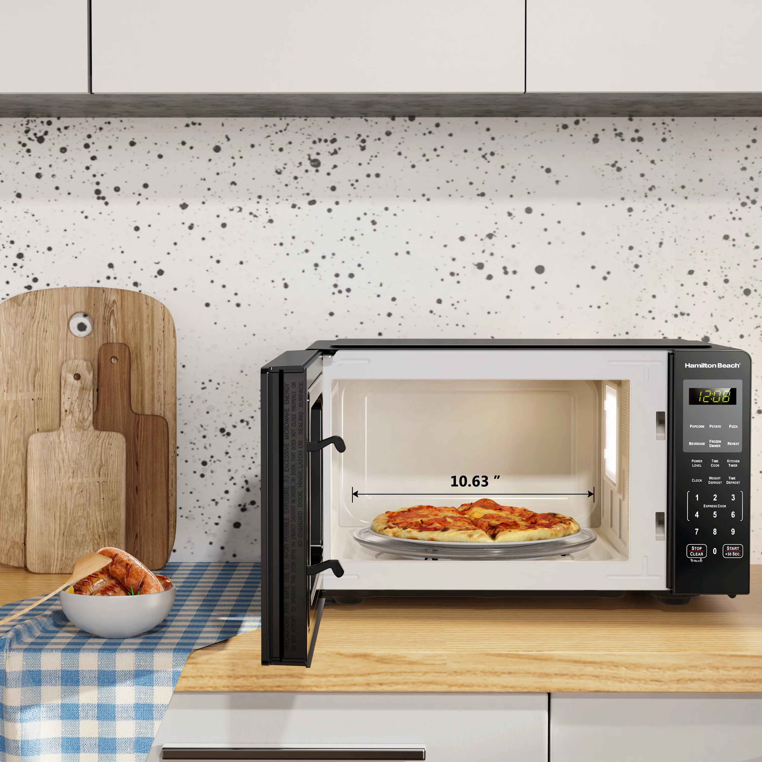 Stainless Steel Countertop Microwave Oven, 0.9 Cu Ft k7