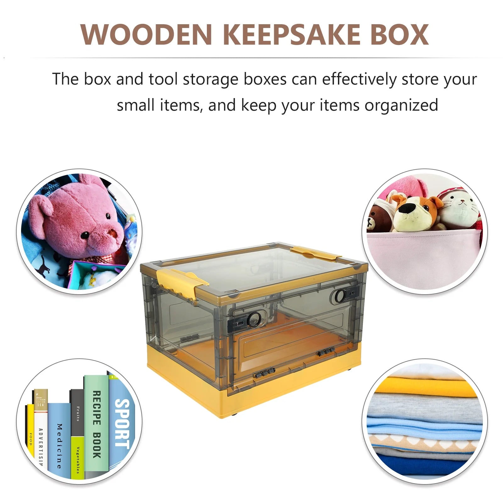Storage Box with Lid Plastic Large Capacity k7m