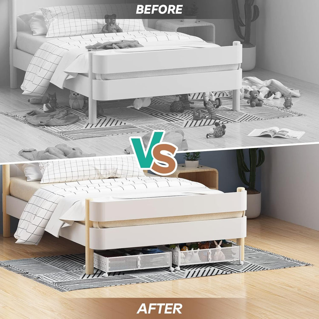 Under Bed Storage Containers with Wheels and Drawers 2 Pack k7