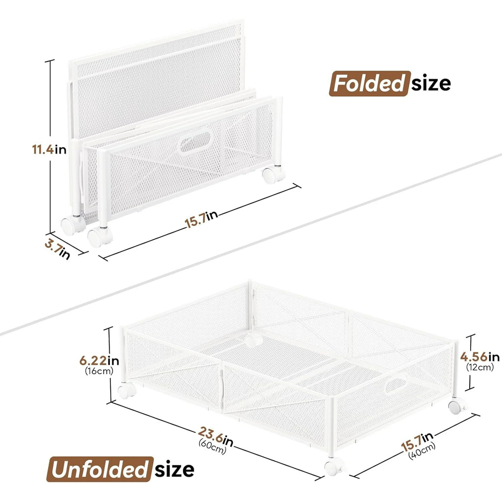 Under Bed Storage Containers with Wheels and Drawer, Tool-free Assembly a7