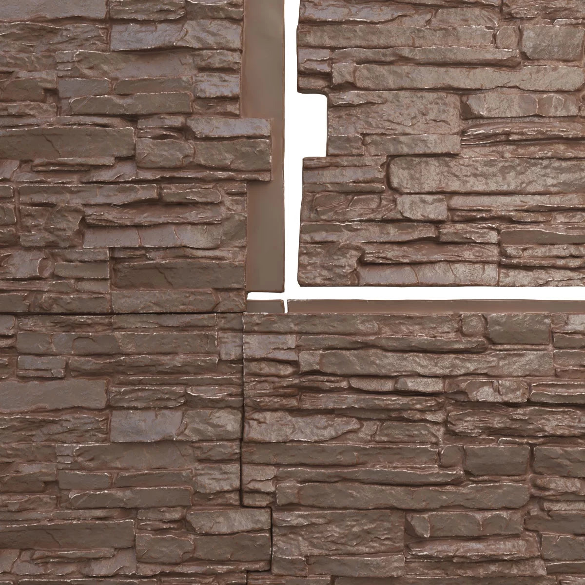 StoneWall Faux Stone Siding Panel 45 3/4in x 24 1/2in x 1 1/4in k7