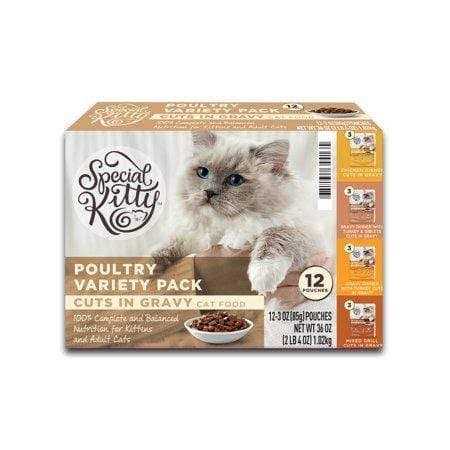 Turkey Chicken Gravy Wet Cat Food Adult k7p