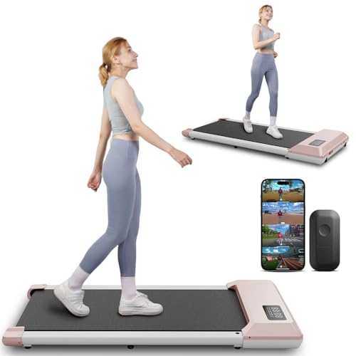 2024 Upgrade Walking Pad, Under Desk Treadmill for Home, Portable Mini Treadmill, No-Assembly Treadmills, App/Remote Control, Led Display, Walking Jogging Machine