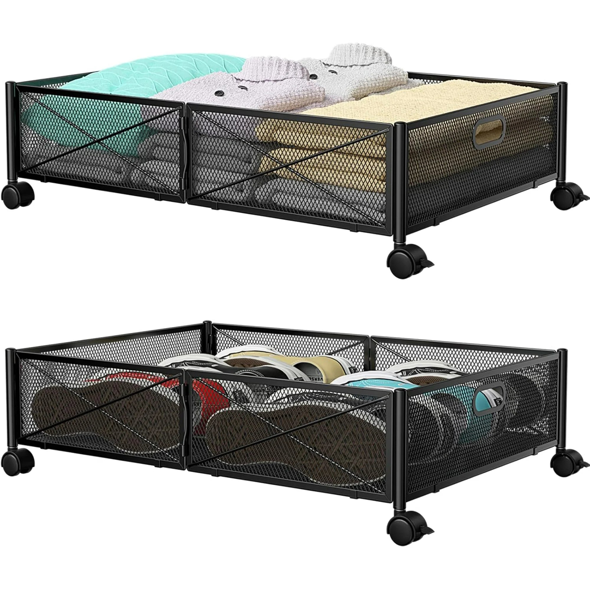 Under Bed Storage Containers with Wheels and Drawer a7