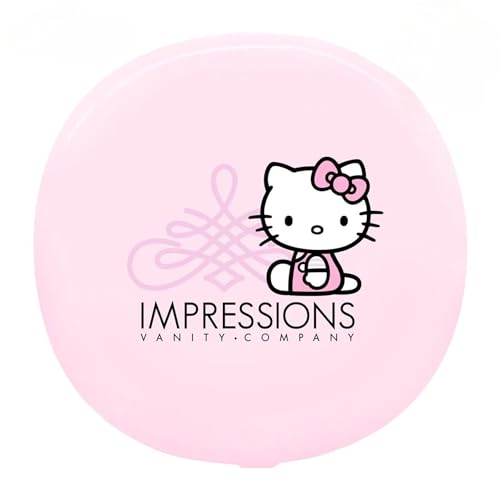 Hello Kitty Swirl Compact Mirror with Light White a7