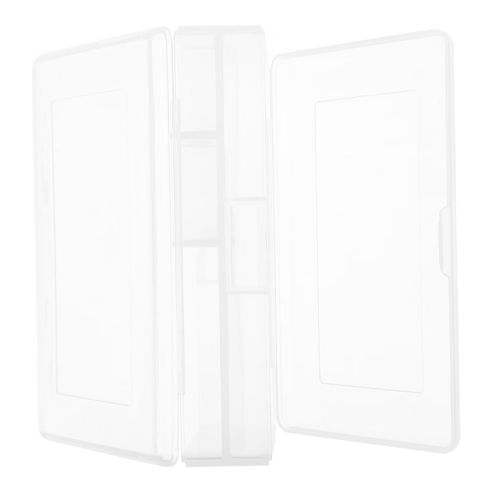 4 Pcs Small Boxes with Lids Parts Organizer Storage Basket Cube Clear White
