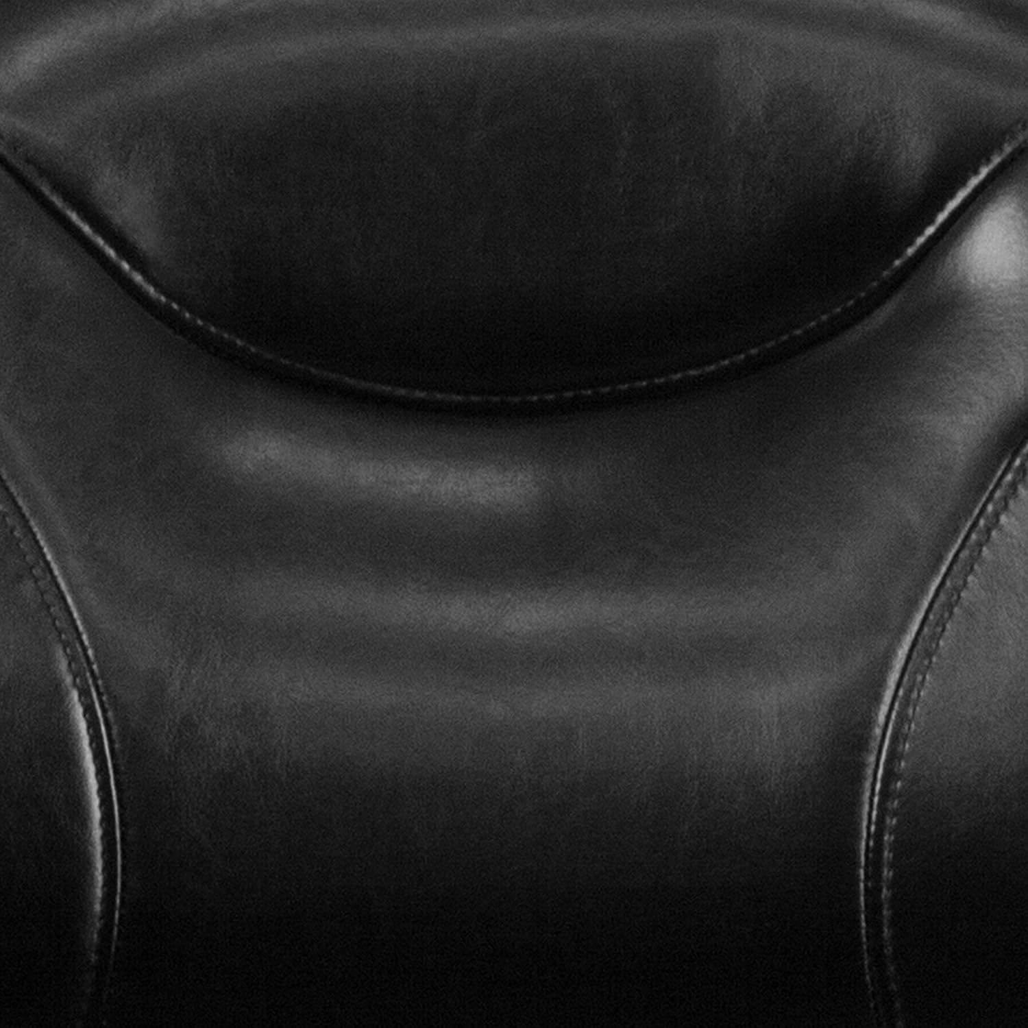 Office Chair Ergonomic Swivel Black LeatherSoft A7k