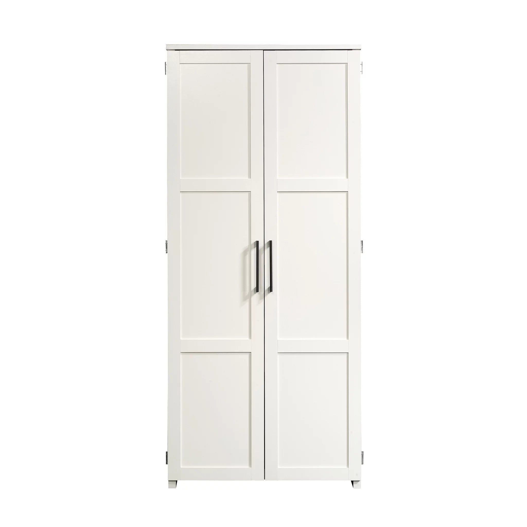 Wood Storage Cabinet 4-Shelf White a7