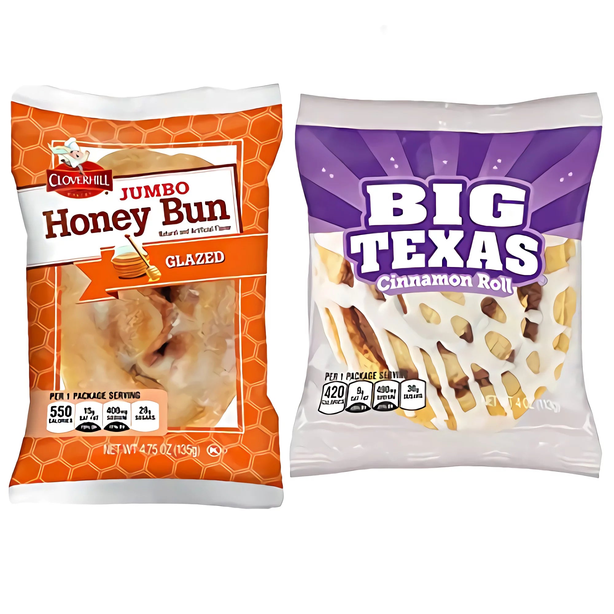 Glazed Honey Bun & Cinnamon Roll Combo 12 Pack k7
