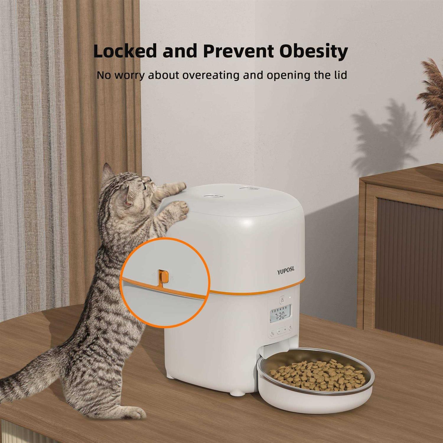 Automatic Cat Feeder 68oz Food Dispenser a7k