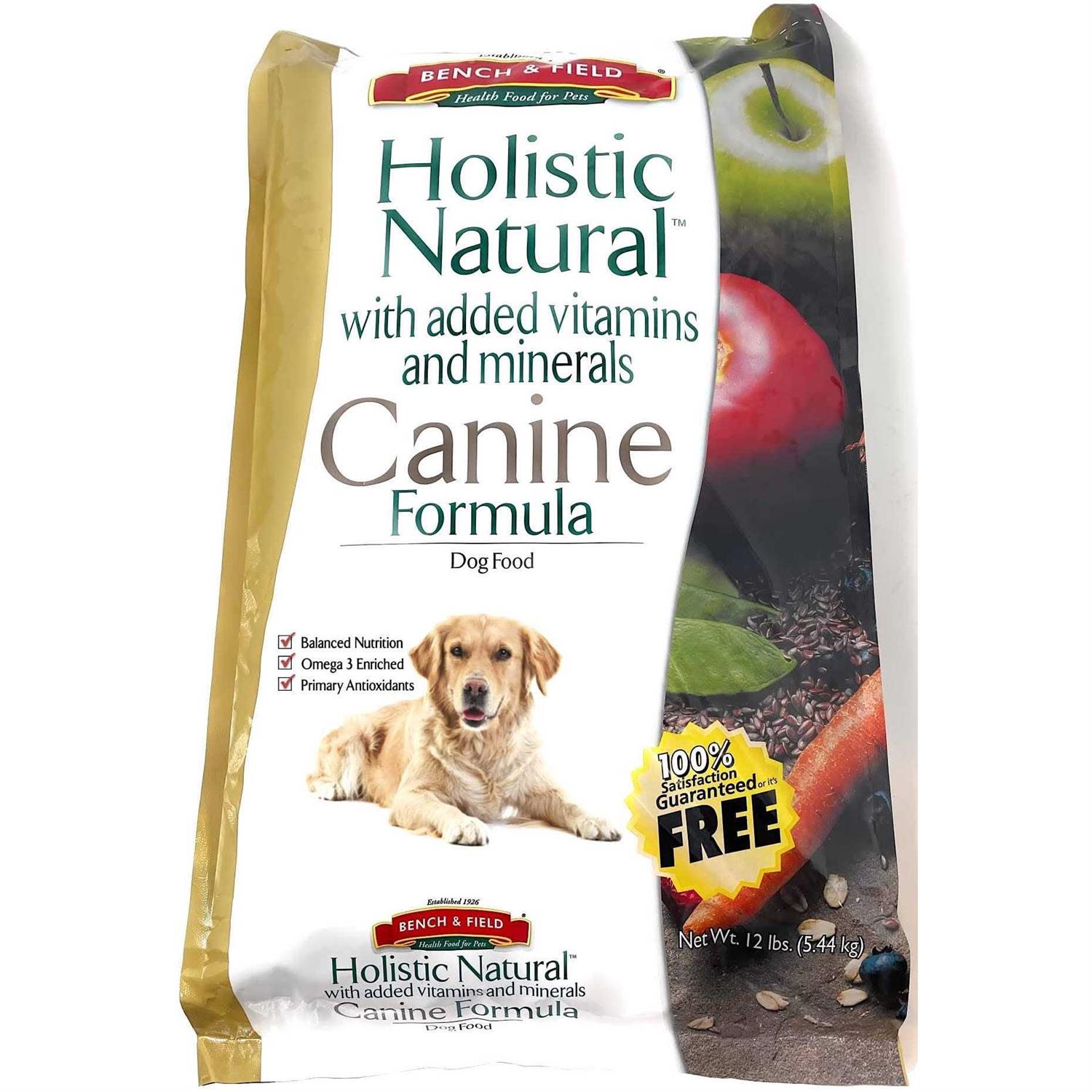Bench &amp; Field Holistic Natural Adult Dry Dog Food, Chicken Meal and Brown Rice Recipe 6.6 lb Bag - Pet Supplies online store