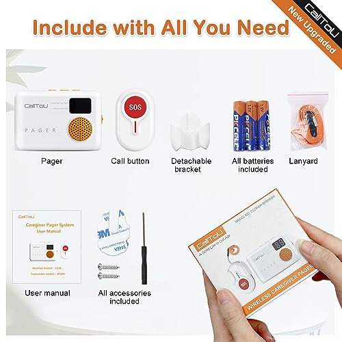 Wireless Caregiver Pager Call Button for Elderly Monitoring Vibration Alert System a7