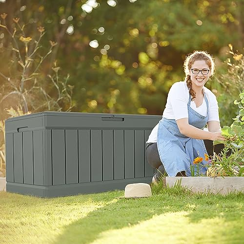 Outdoor Resin Deck Box Storage 85 Gallon a7