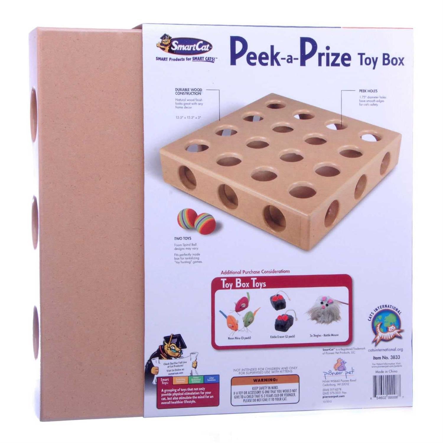 Cat Toy Box with Peek Feature k7