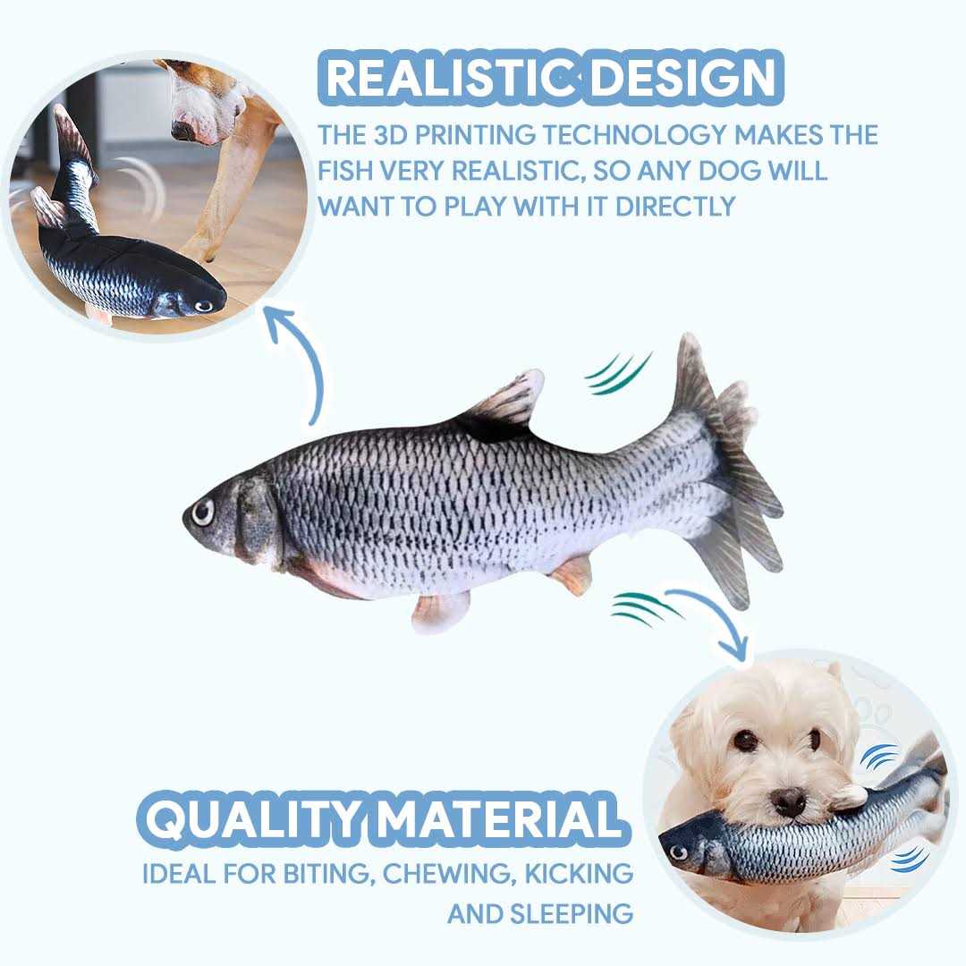 Interactive Moving Fish Toy for Dogs Cats k9