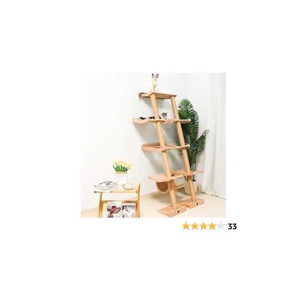 Cat Tree with Hammock Wall Mounted Scratching Post for Indoor Cats a7