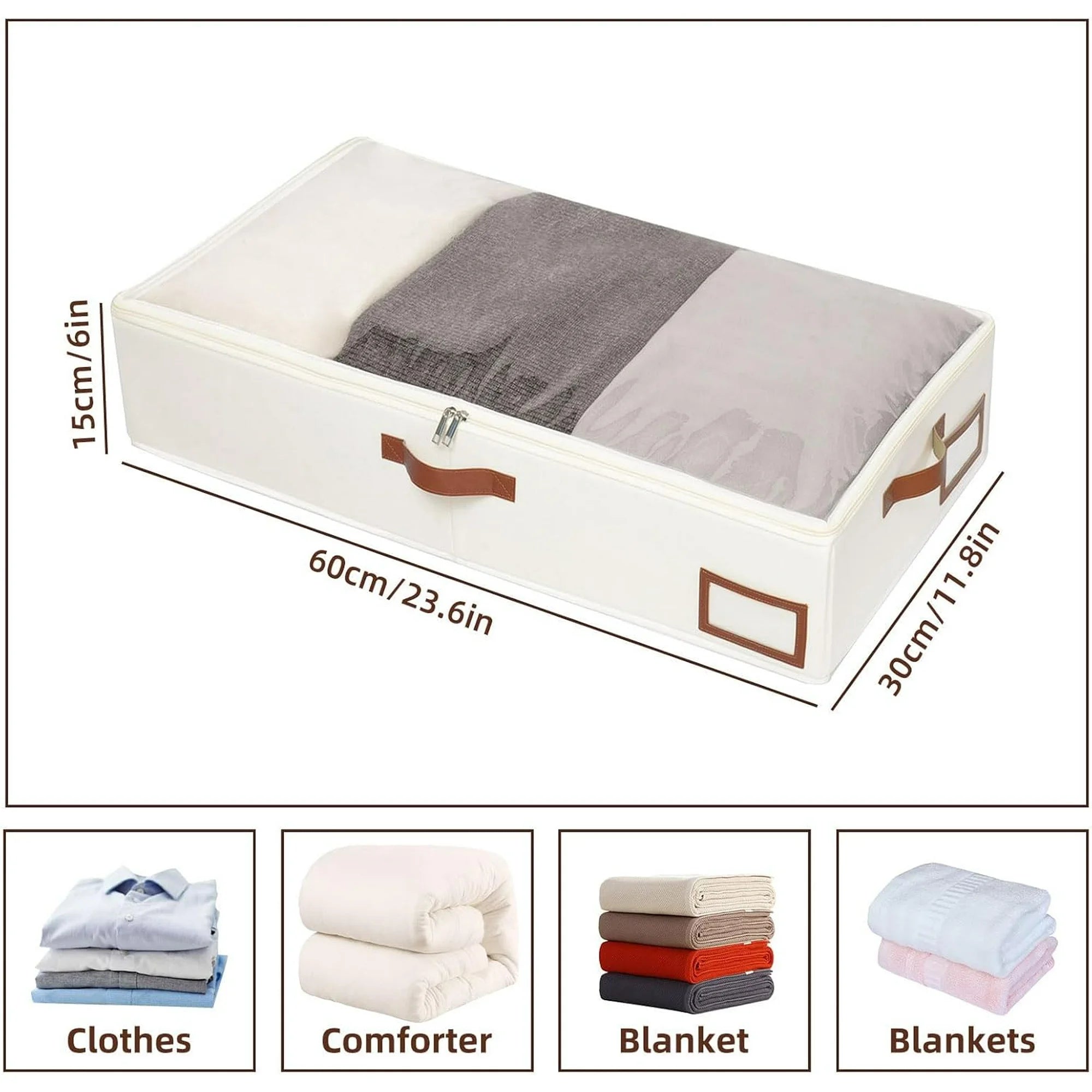 Underbed Storage Box with Handles, Collapsible, 2 Pack a7