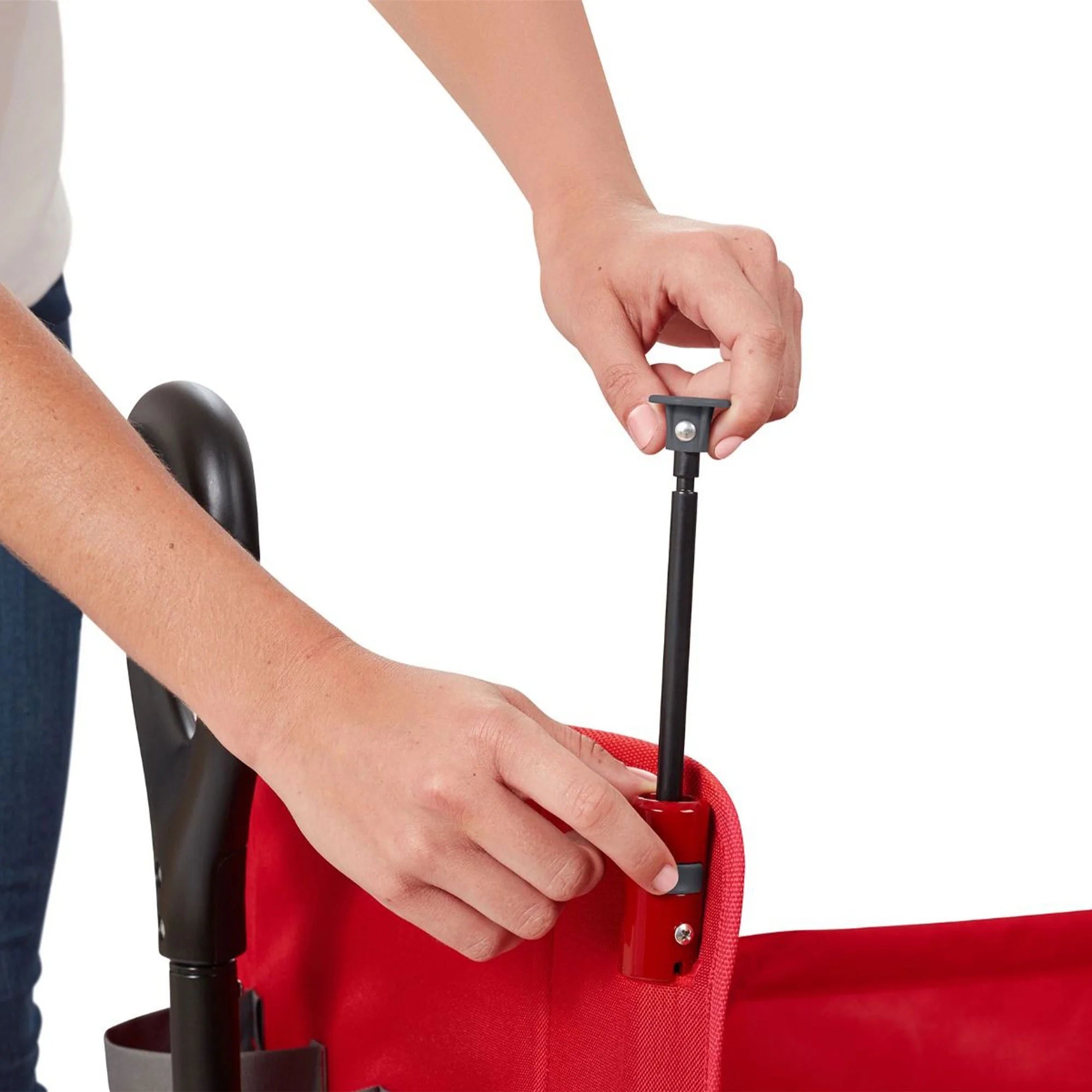Stroll N Wagon with Pull & Push Handle, Red/Black k7m