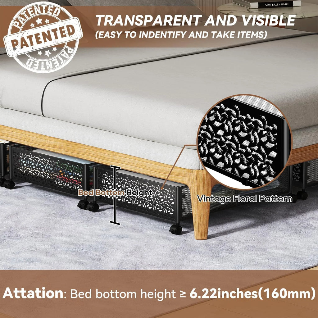 Under Bed Storage Containers with Wheels and Drawer a7