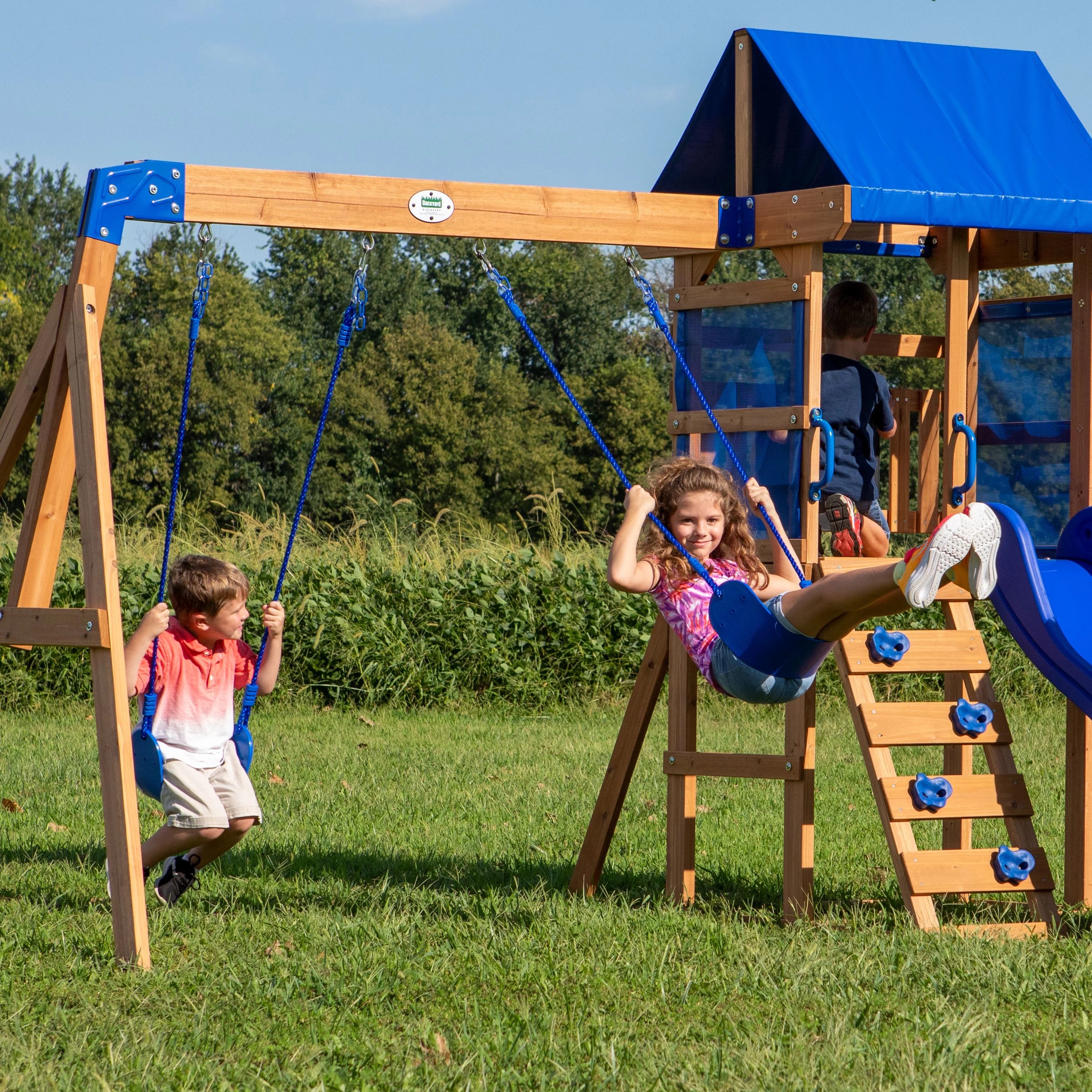 Wooden Cedar Swing Set a7