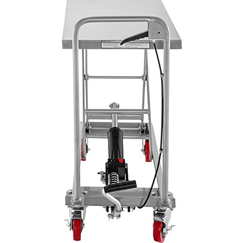 Hydraulic Scissor Lift Cart 500LBS Capacity 28.5in Height a7