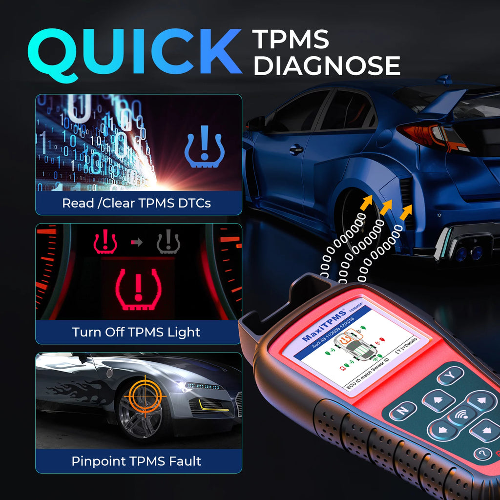 TPMS Programming Tool Relearn Activate Sensors Scan Read Clear DTCs Reset k7m