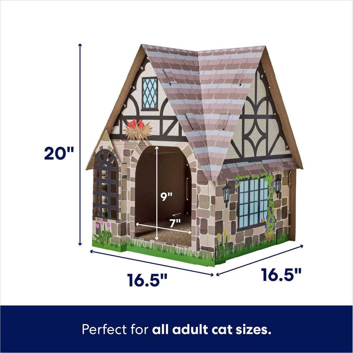 Cat House Cardboard Playhouse k7m