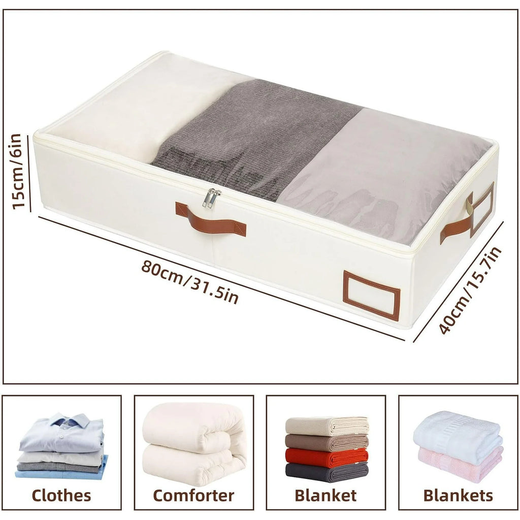 Underbed Storage Box with Handles, Collapsible, 2 Pack a7