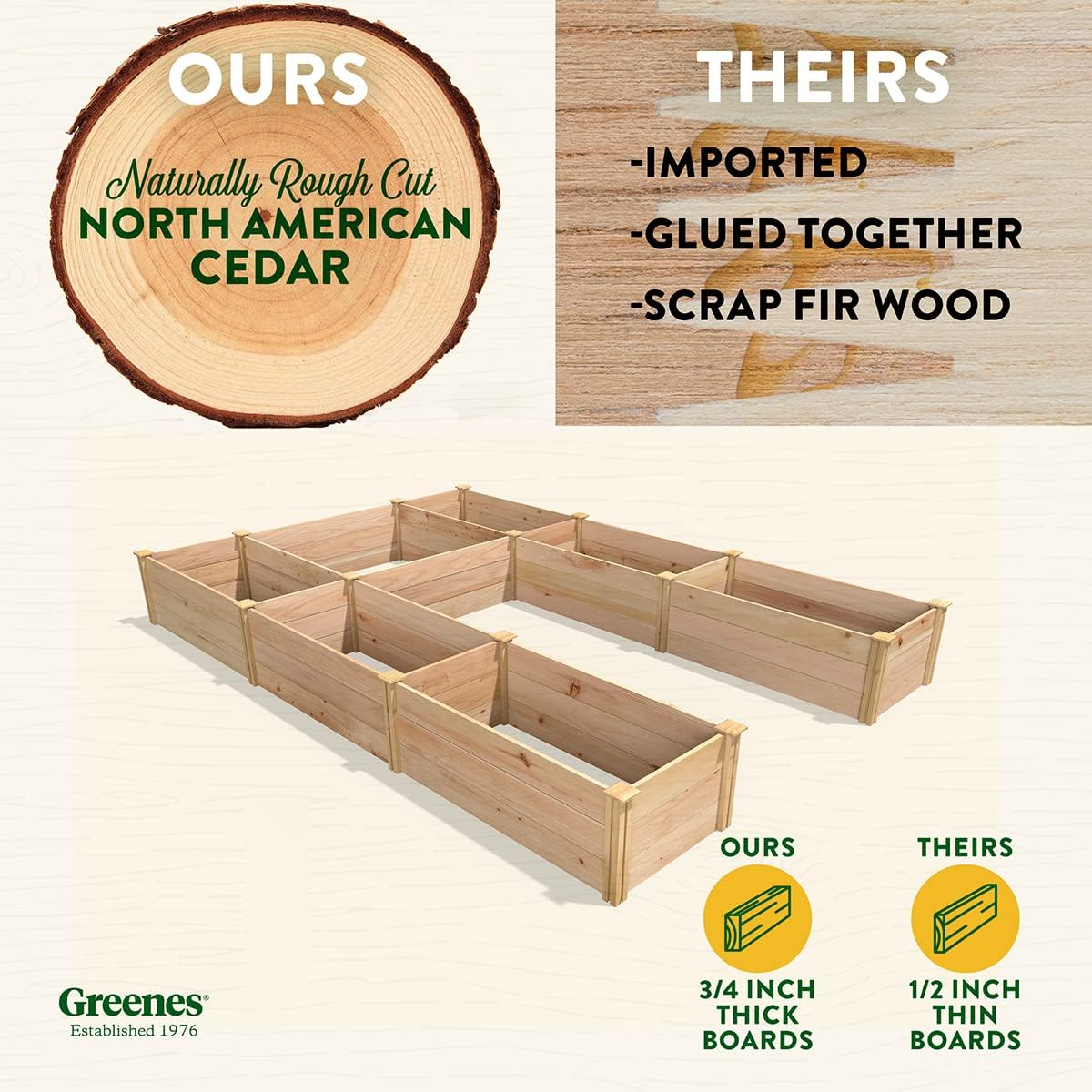 Cedar Raised Garden Bed 8x12 ft U-Shaped a7
