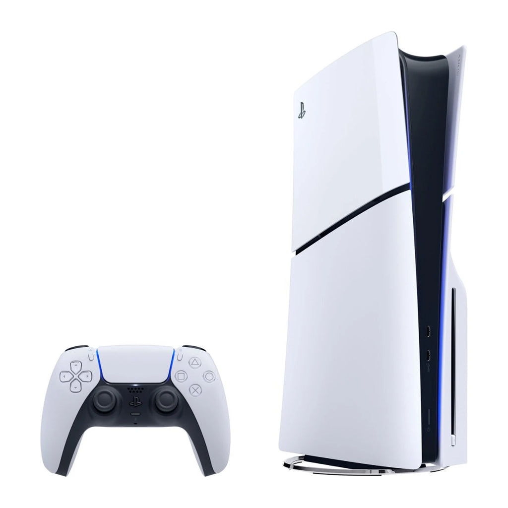 PS5 Slim Disc Edition 1TB Console with Spider-Man 2 Bundle and Two Controllers White & Nova Pink a7
