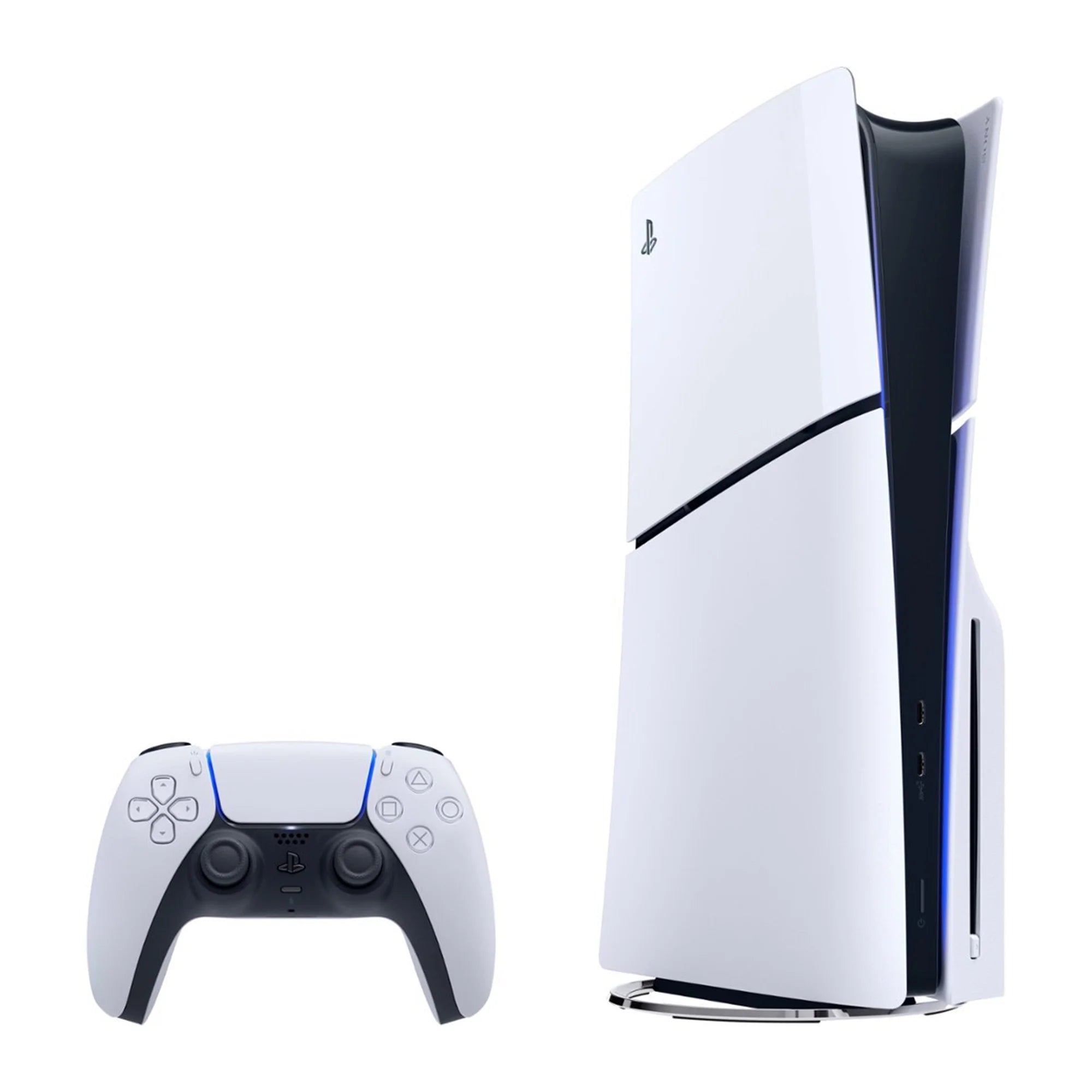 PS5 Slim Disc Edition 1TB Console with Spider-Man 2 Bundle and Two Controllers White & Nova Pink a7