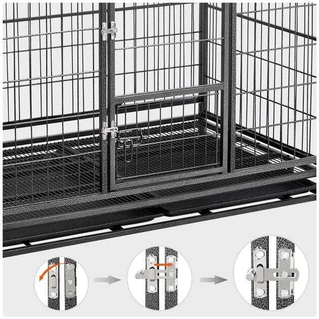 Dog Crate with Wheels and Litter Pan k7